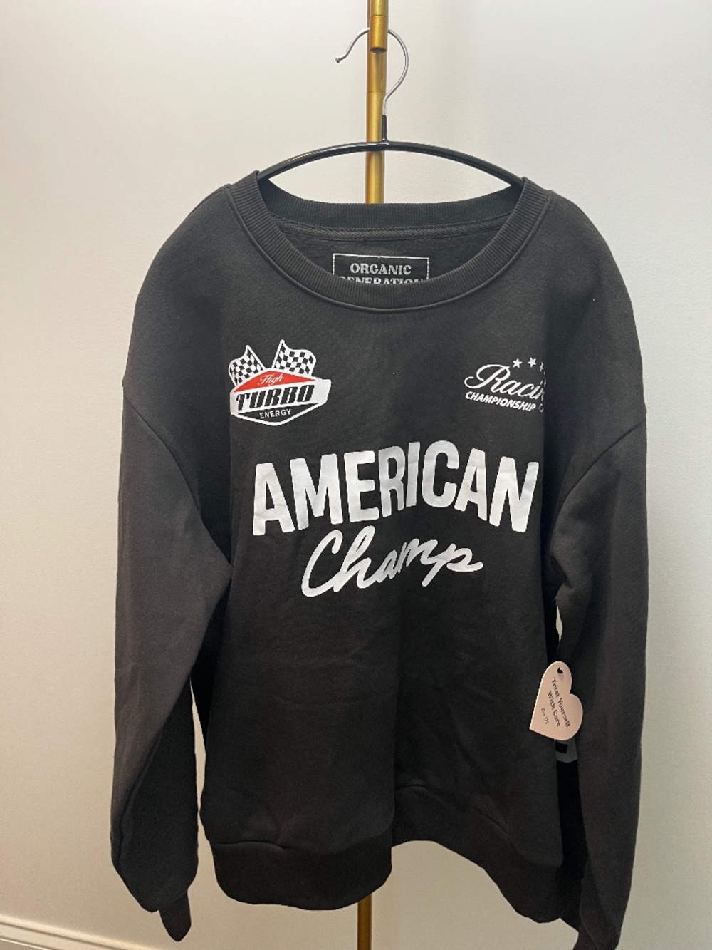 Awesome vintage racing style graphic sweatshirt from Organic Generation.